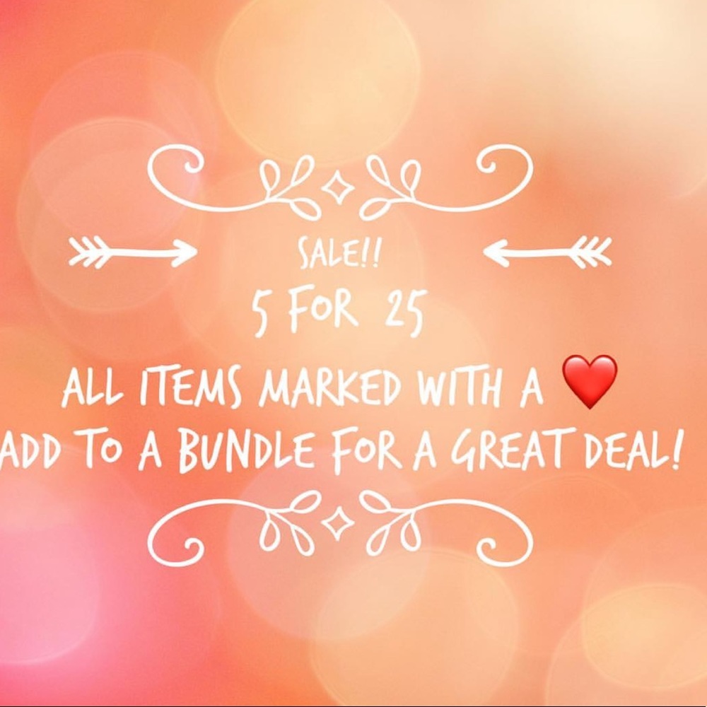 All Lularoe Items 5 for 25.00 marked with a ♥️